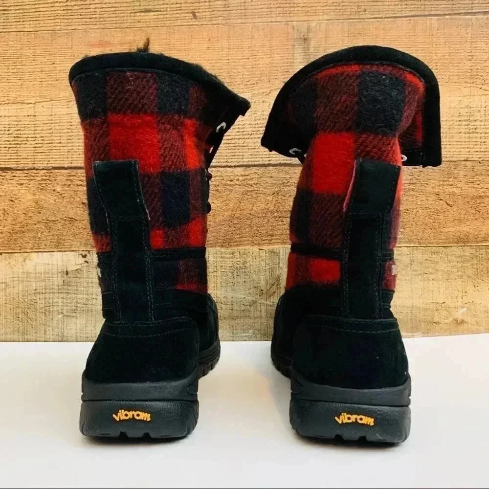 NWT UGG Butte Redwood Boots Plaid Style